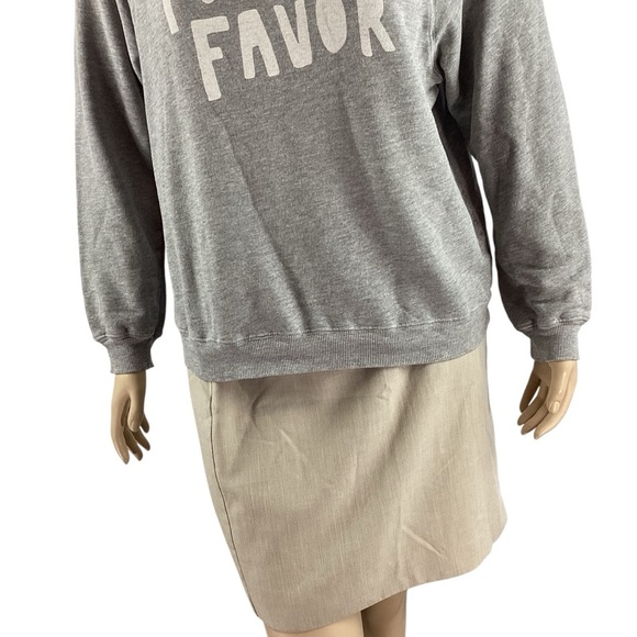 Wildfox Sommers “Pour Favor” Graphic Sweatshirt Gray Size L - Picture 3 of 7